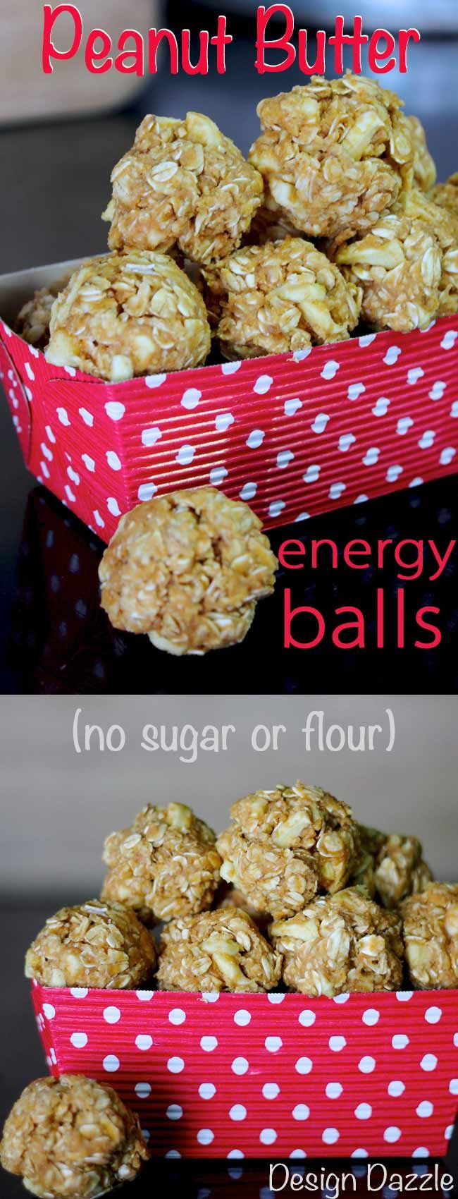 Peanut Butter Healthy Snacks
 Peanut Butter Oatmeal Energy Balls Recipe