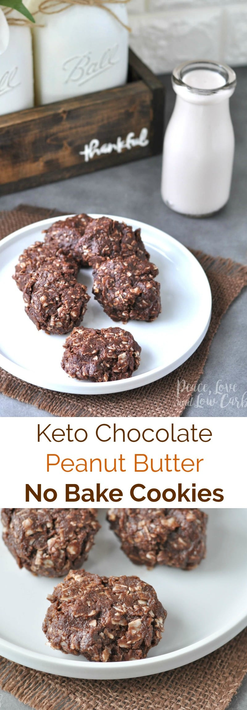 Peanut Butter Keto Diet
 Chocolate Peanut Butter Low Carb Keto No Bake Cookies