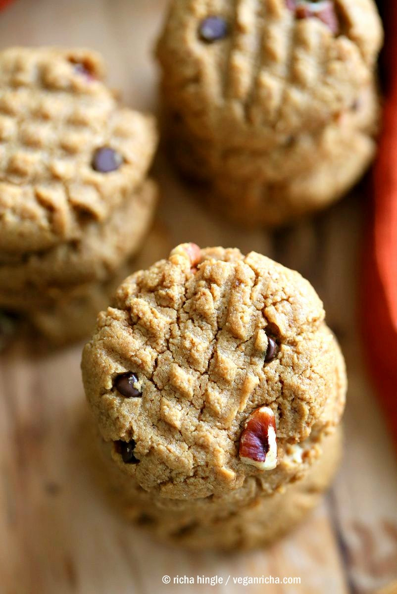 Peanut Butter Vegan Cookies
 Vegan Peanut Butter Cookies with Pecans Vegan Richa