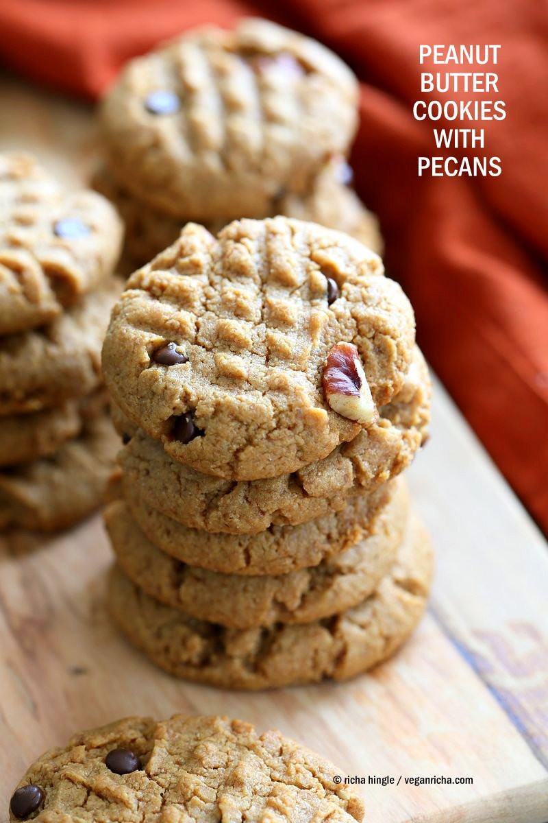 Peanut Butter Vegan Cookies
 Vegan Peanut Butter Cookies with Pecans Vegan Richa