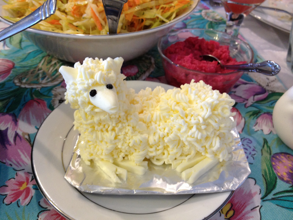 Polish Easter Dinner
 butter lamb