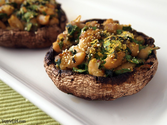 Portabella Mushroom Recipes Vegetarian
 Stuffed Portobello Mushrooms Dianne s Vegan Kitchen