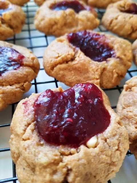 Powdered Peanut Butter Recipes Low Carb
 Low Carb Peanut Butter & Jelly Thumbprint Cookies