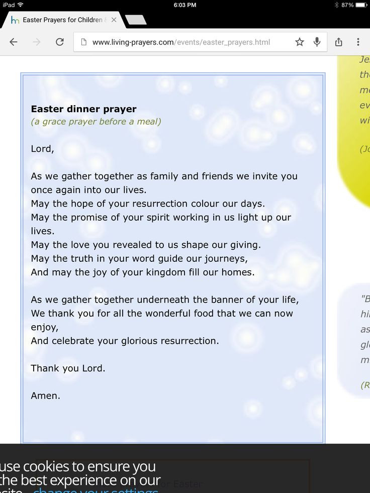 Prayer For Easter Dinner
 25 best ideas about Dinner prayer on Pinterest