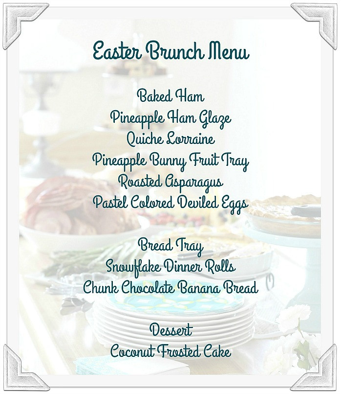 Prayer For Easter Sunday Dinner
 Easter Brunch Menu Grateful Prayer