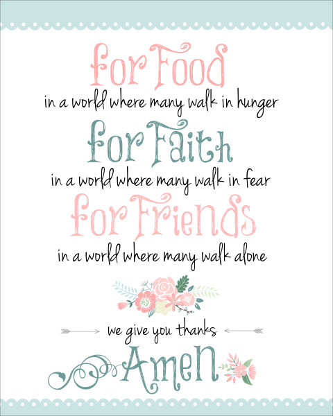 Prayer For Easter Sunday Dinner
 Dinner Prayer Free Printable How to Nest for Less™