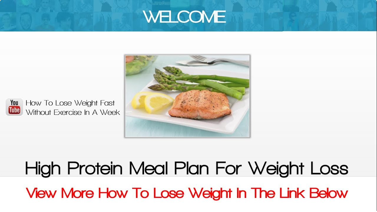 Protein Dinners For Weight Loss
 High Protein Meal Plan For Weight Loss