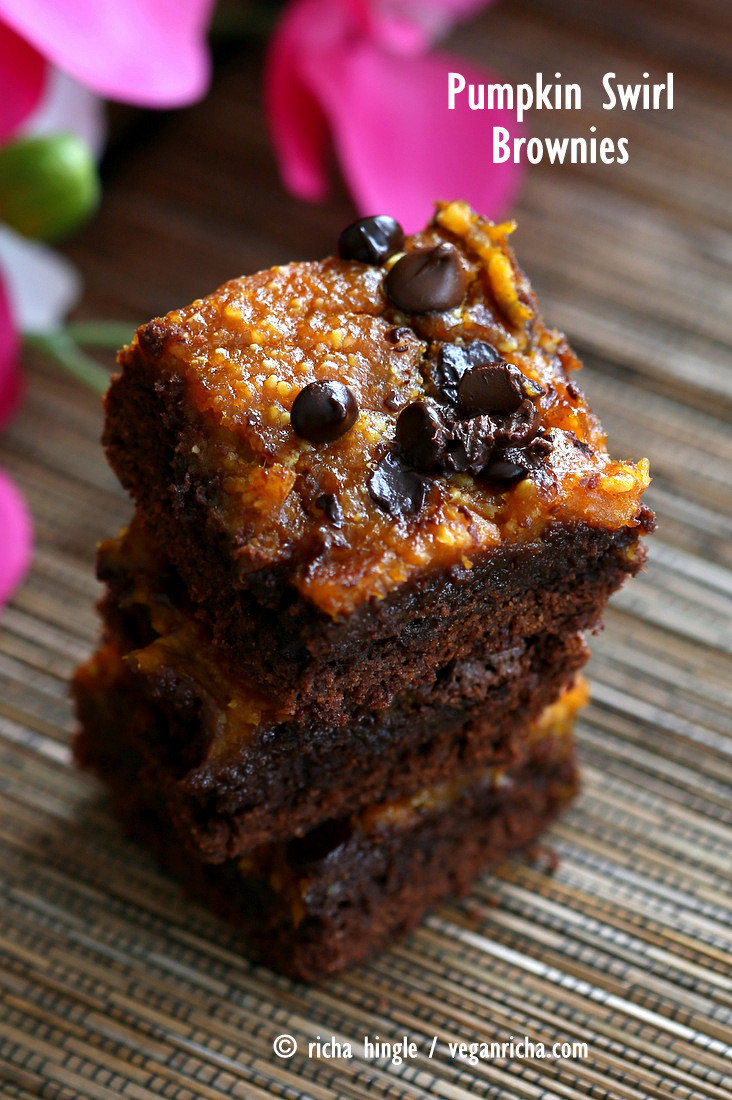 Pumpkin Brownies Vegan
 Vegan Pumpkin Brownies Vegan Richa