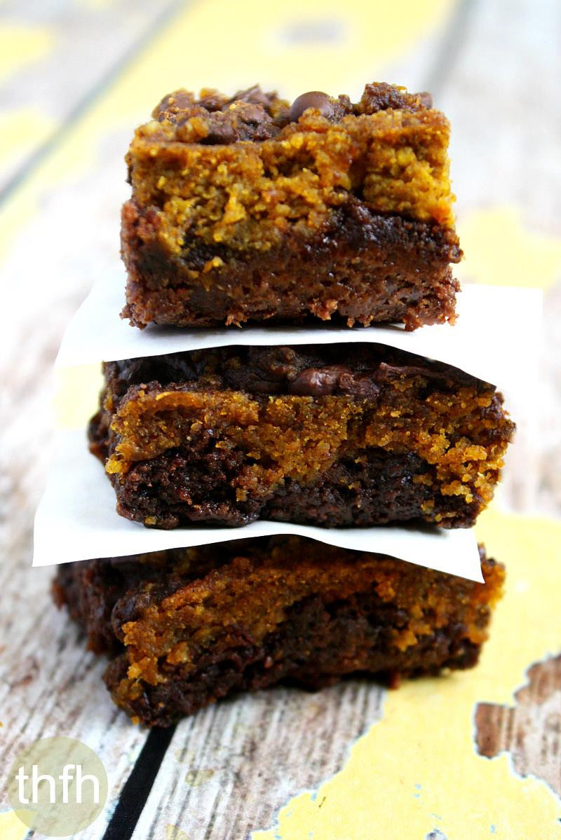 Pumpkin Brownies Vegan
 Fudgy Gluten Free Vegan Pumpkin Swirl Brownies