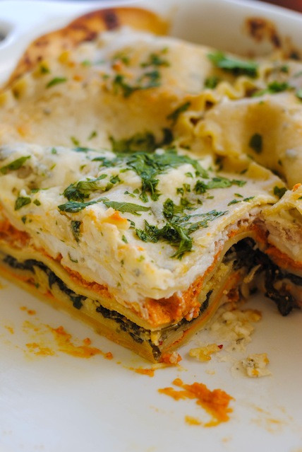 Pumpkin Lasagna Vegetarian
 Pumpkin & Kale Lasagna Foxes Love Lemons