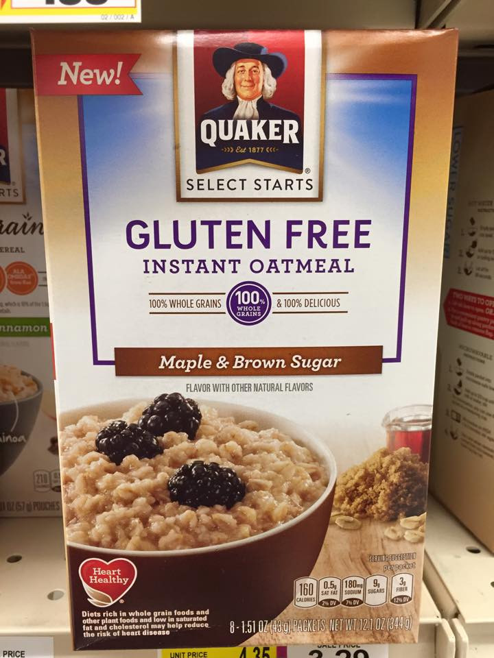 Quaker Oats Gluten Free Oatmeal
 New Quaker Gluten Free Instant Oatmeal Gluten Free Living