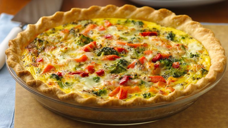 Quiche Recipes Vegetarian
 Italian Pepperoni Ve able Quiche Recipe Pillsbury