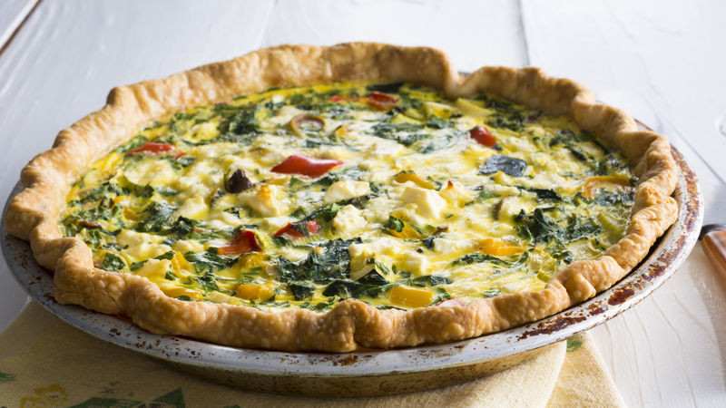 Quiche Recipes Vegetarian
 Greek Ve able Quiche Recipe BettyCrocker