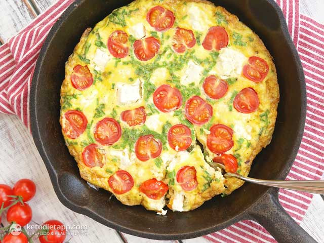 Quick And Easy Keto Dinner Recipes
 Quick Frittata with Tomatoes and Cheese