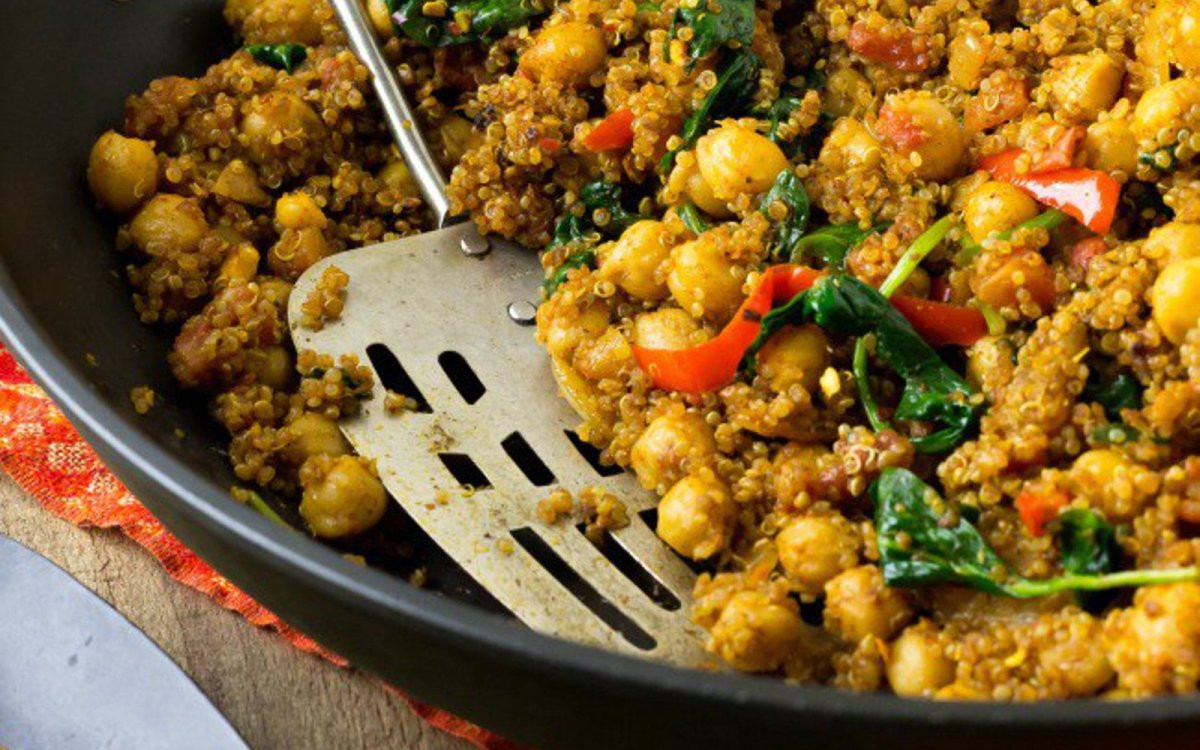 Quinoa Recipes Vegetarian Indian
 Indian Quinoa and Chickpea Stir Fry [Vegan] e Green Planet