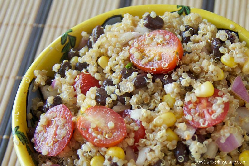 Quinoa Slow Carb
 Quinoa black bean and corn salad Low Carb Slow Carb