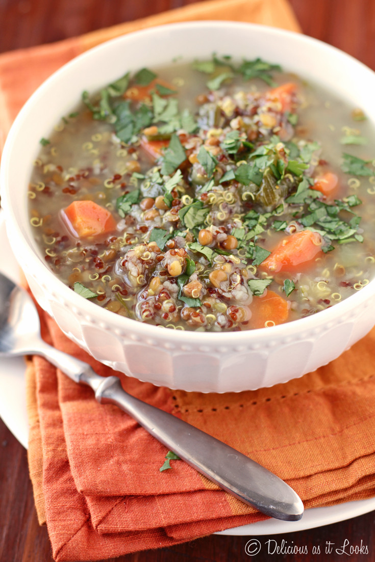 Quinoa Soup Vegan
 Delicious as it Looks Low FODMAP Curried Lentil Quinoa Soup