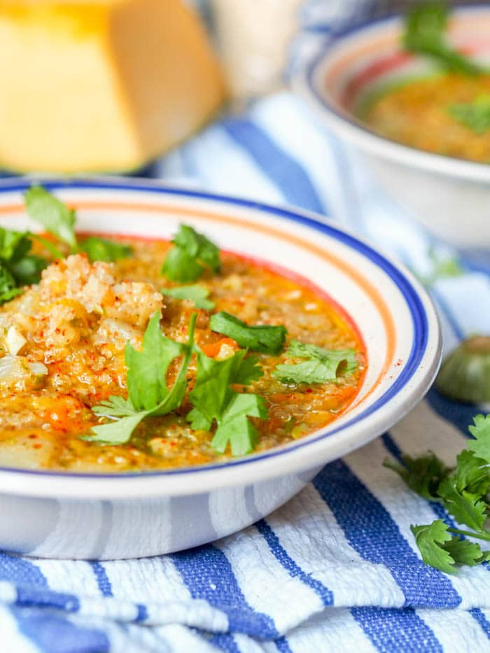 Quinoa Soup Vegan
 Quinoa Soup with Squash Zucchini and Carrots Gluten Free