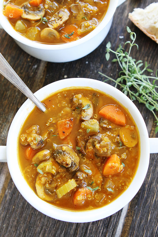 Quinoa Soup Vegan
 Mushroom Quinoa Soup Recipe