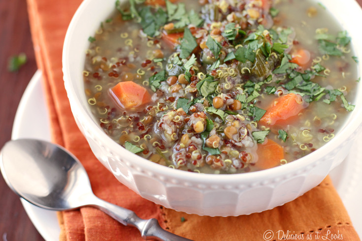 Quinoa Soup Vegan
 Delicious as it Looks Low FODMAP Curried Lentil Quinoa Soup