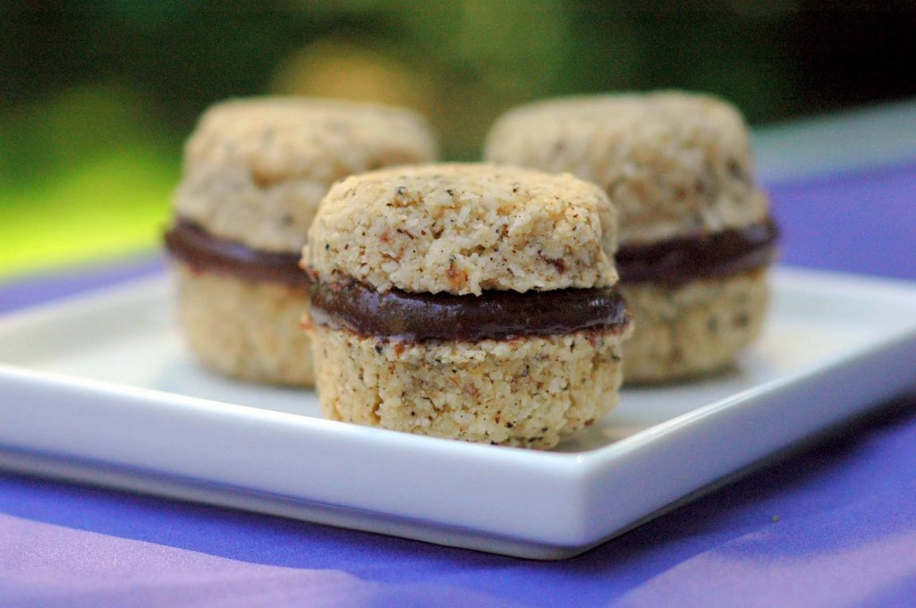 Raw Vegan Macaroons
 A Dash of passion Raw macaroon sandwiches