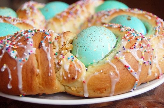 Recipe For Italian Easter Bread
 Italian Easter Bread With Dyed Eggs s and