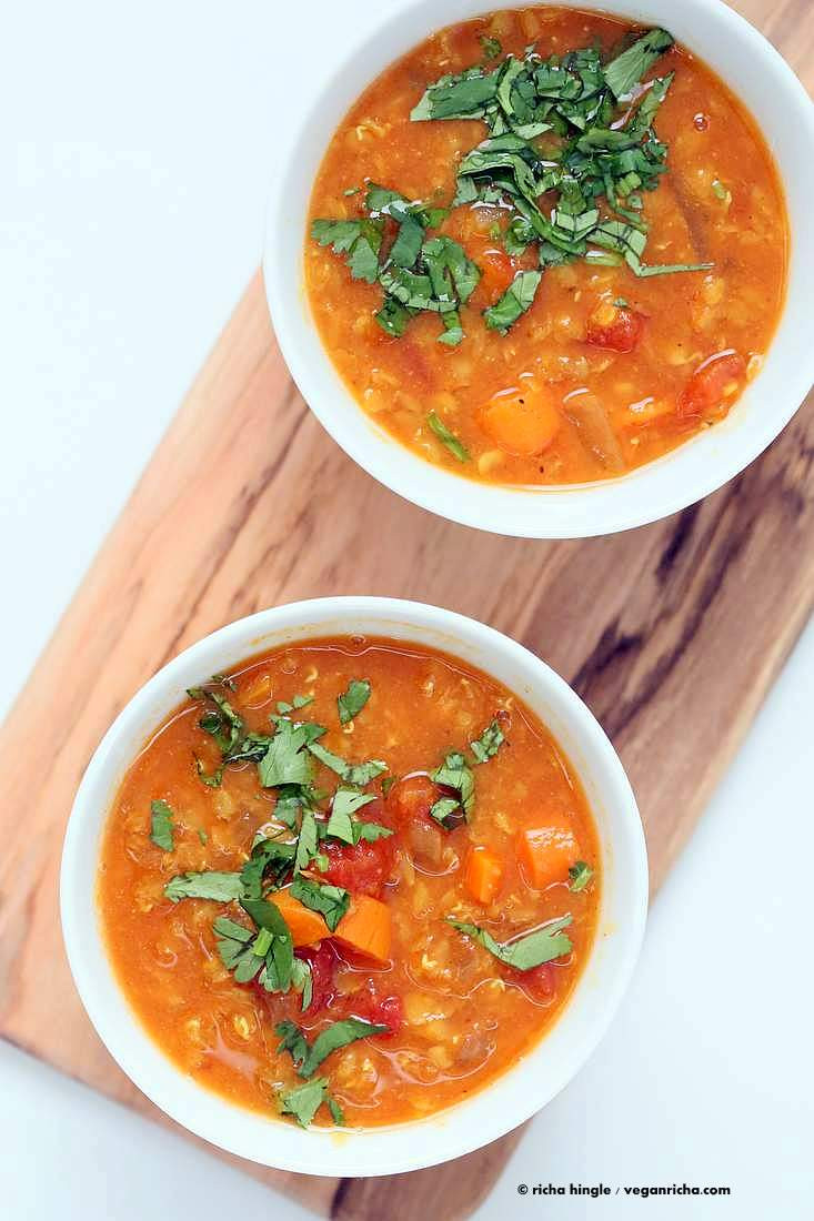 Red Lentil Recipes Vegetarian
 Moroccan Lentil Soup Recipe from The Abundance Diet Book