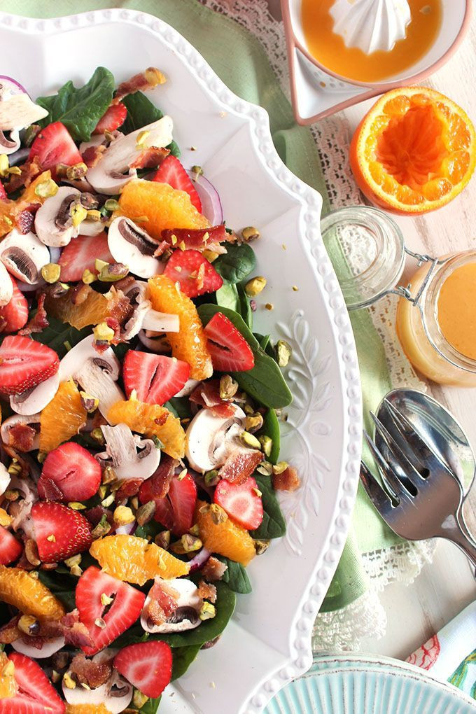 Salads For Easter Brunch
 Citrus Spinach Salad with Strawberries and Bacon