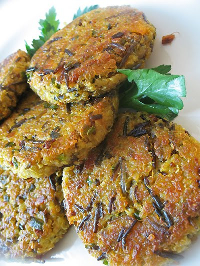 Savory Vegetarian Recipes
 Curried Quinoa and Wild Rice Savory Cakes