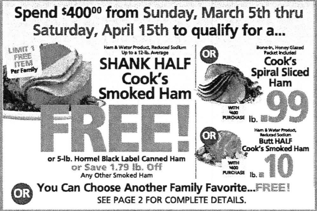 Shoprite Free Ham Easter
 ShopRite Holiday Dinner Promo Earn a FREE Turkey Ham