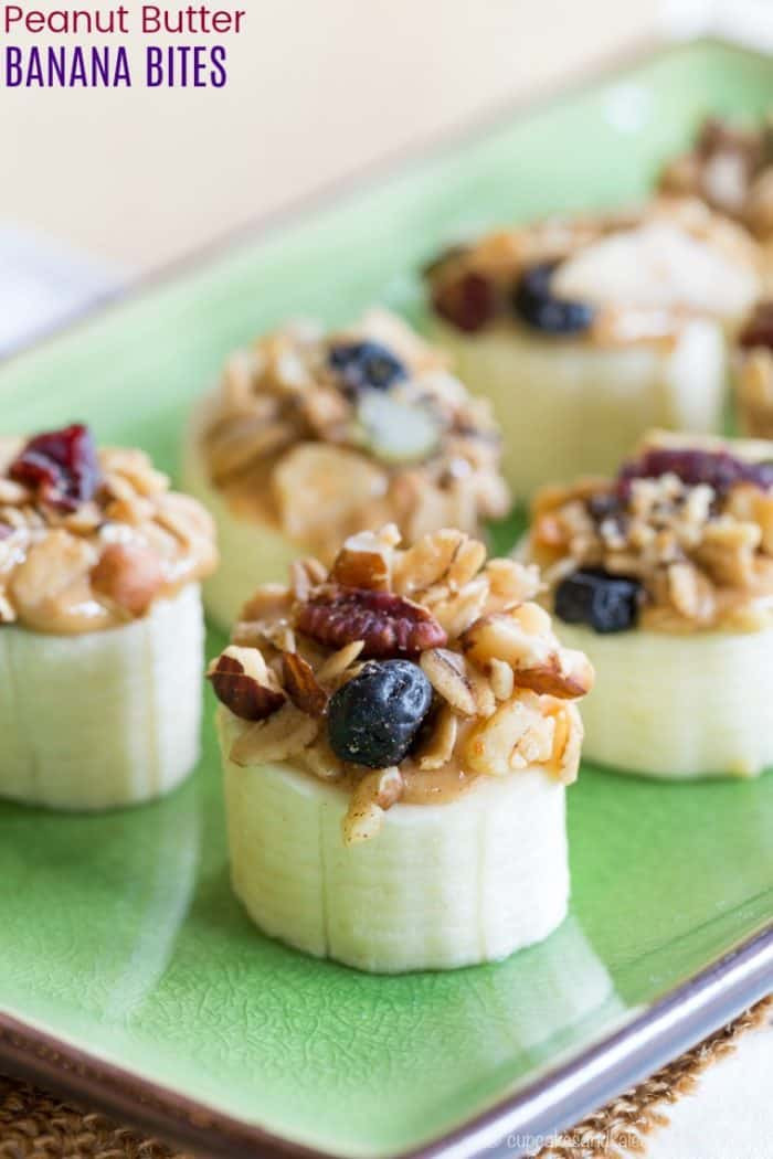 Simple Healthy Snacks
 Easy Peanut Butter Banana Snacks Cupcakes & Kale Chips