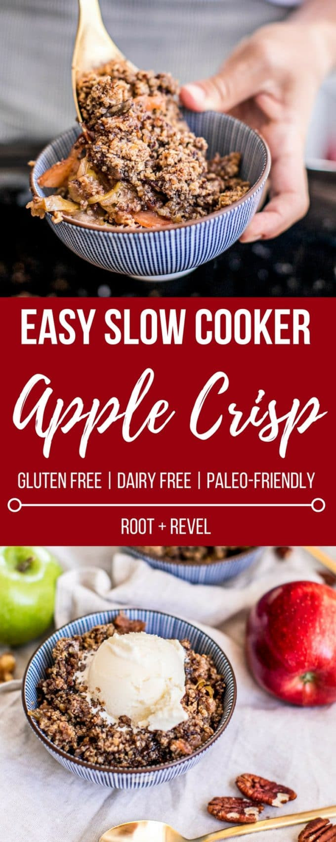 Slow Cooker Apple Recipes Healthy
 Easy Slow Cooker Apple Crisp Recipe Gluten Free