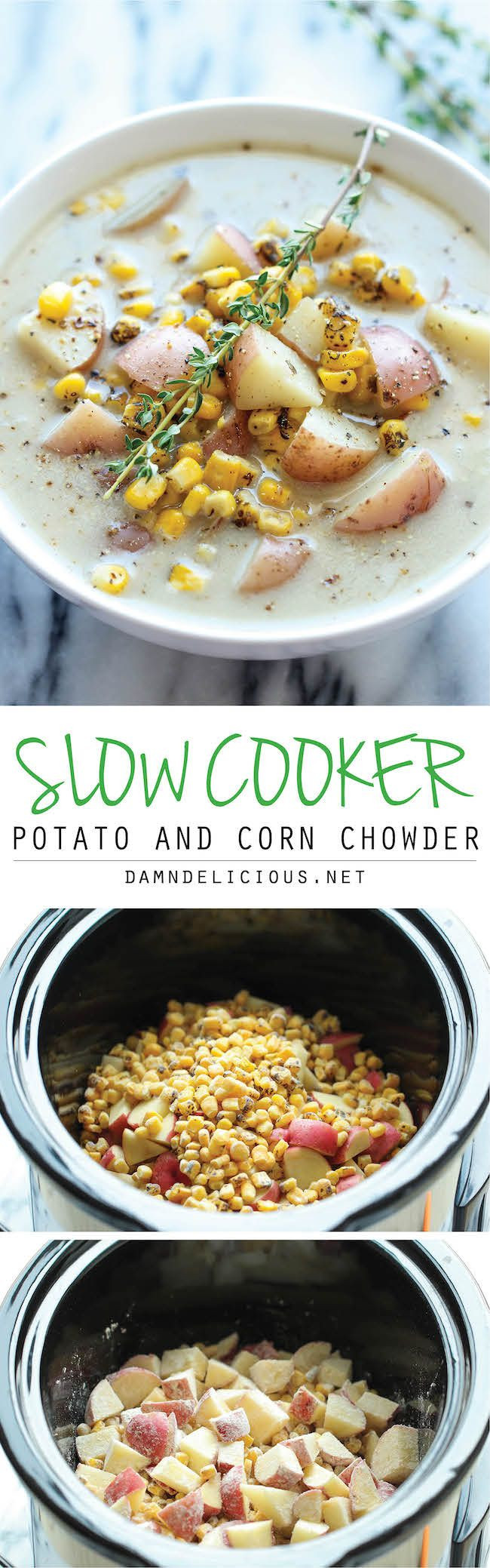 Slow Cooker Corn Chowder Vegetarian
 354 best images about Crockpot Soups Freezer and