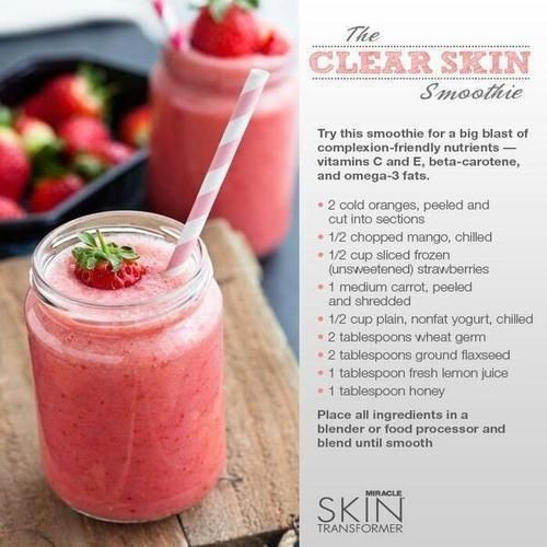 Smoothies For Healthy Skin
 The Clear Skin Smoothie Try this smoothie for a big blast