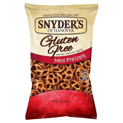 Snyders Pretzels Gluten Free
 Snyders Gluten Free Mini Plain Pretzel 8oz Tar