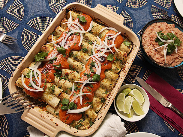 Spinach Enchiladas Vegan
 Vegan Spinach and Hominy Enchiladas With Spicy Cashew