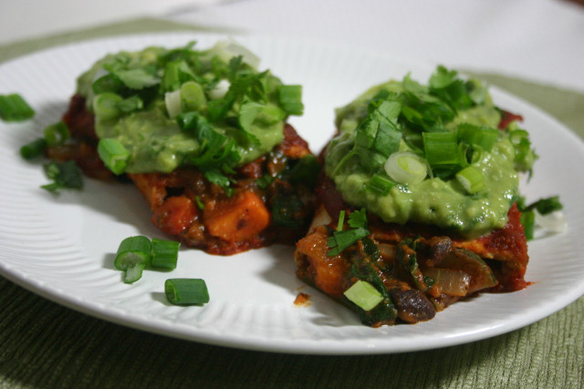 Spinach Enchiladas Vegan
 sweet potato black bean spinach and pepper vegan