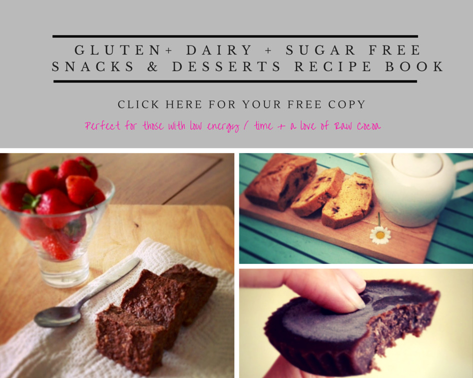 Sugar Free Gluten Free Desserts
 A FREE Recipe Book Gluten Free Dairy Free Sugar Free