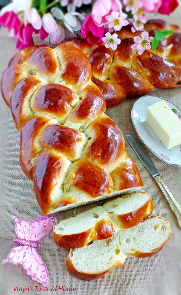 Sweet Easter Bread Recipes
 Sweet Braided Easter Bread with Raisins Valya s Taste of