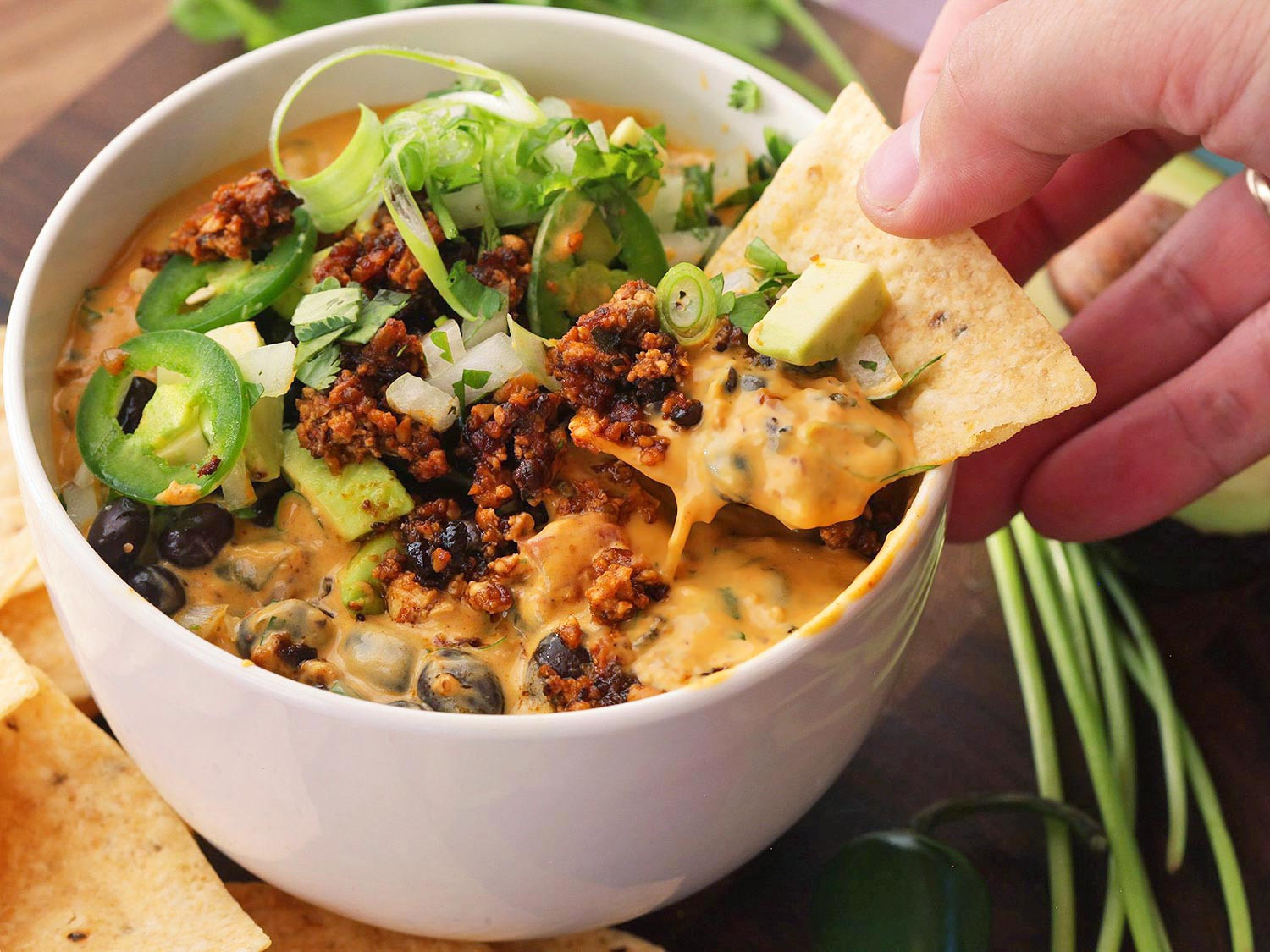 The Best Vegan Recipes
 The Ultimate Vegan Party Food Fully Loaded Queso Dip