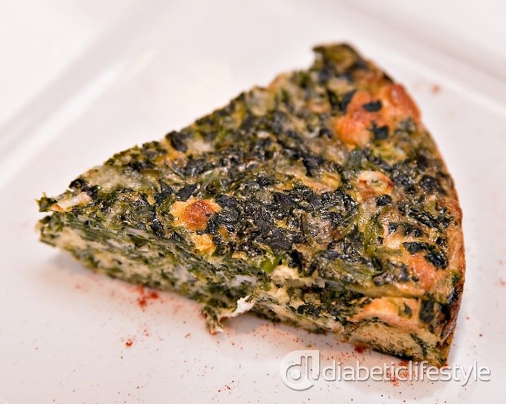 Type 1 Diabetic Recipes
 Crustless Spinach Quiche Recipe