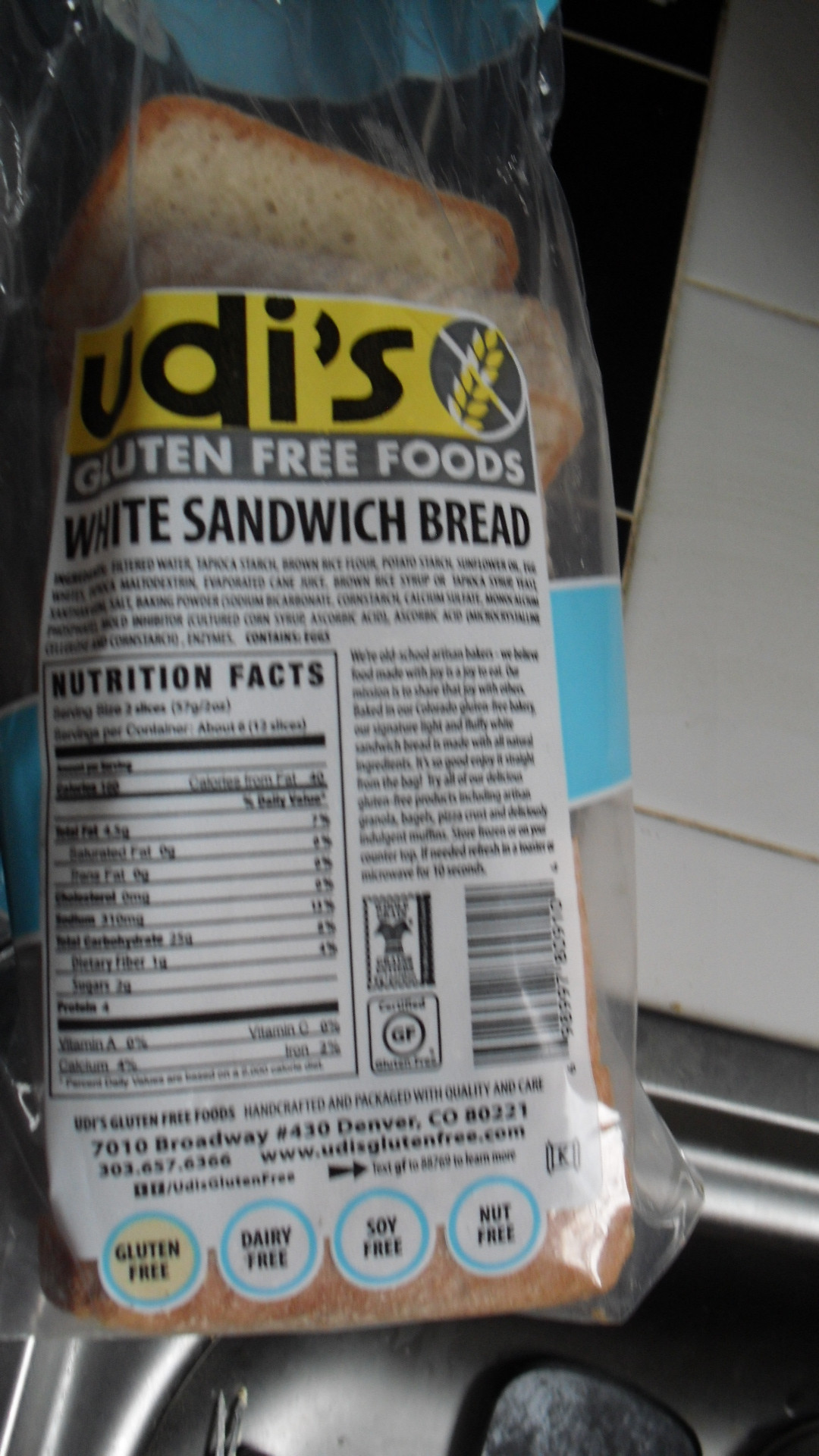 Udi Gluten Free Bread Ingredients
 Product Review Udi’s Gluten Free Sandwich Bread