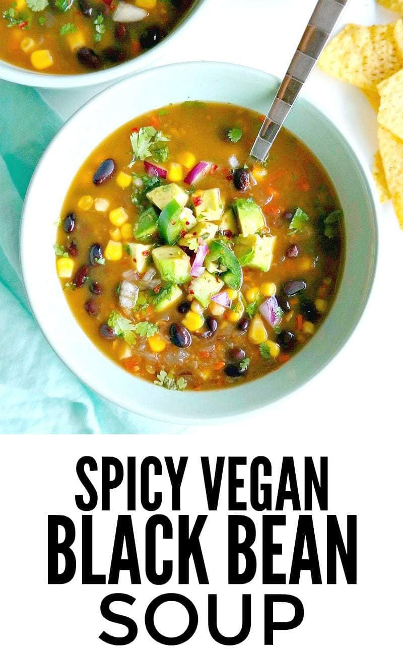 Vegan Bean Soups Recipes
 Spicy Vegan Black Bean Soup The Glowing Fridge