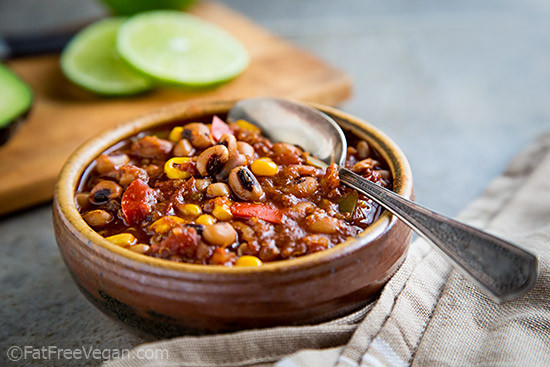 Vegan Black Eyed Pea Recipes
 Black eyed Pea Chili with Quinoa and Corn