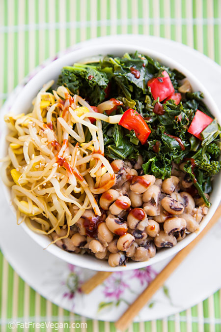 Vegan Black Eyed Pea Recipes
 Korean Inspired Black eyed Peas and Kale Bowl