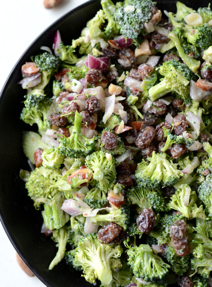 Vegan Broccoli Salad
 Vegan Broccoli Salad with Raisins and Almonds