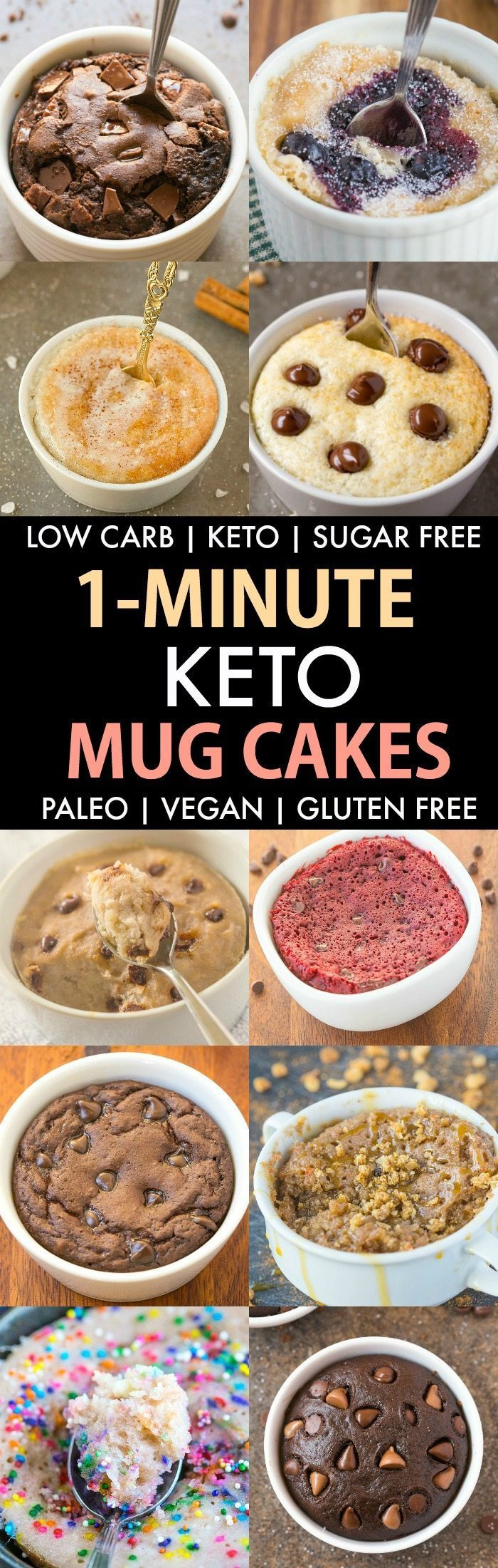 Vegan Carb Free Recipes
 Healthy 1 Minute Low Carb Keto Mug Cakes Paleo Vegan