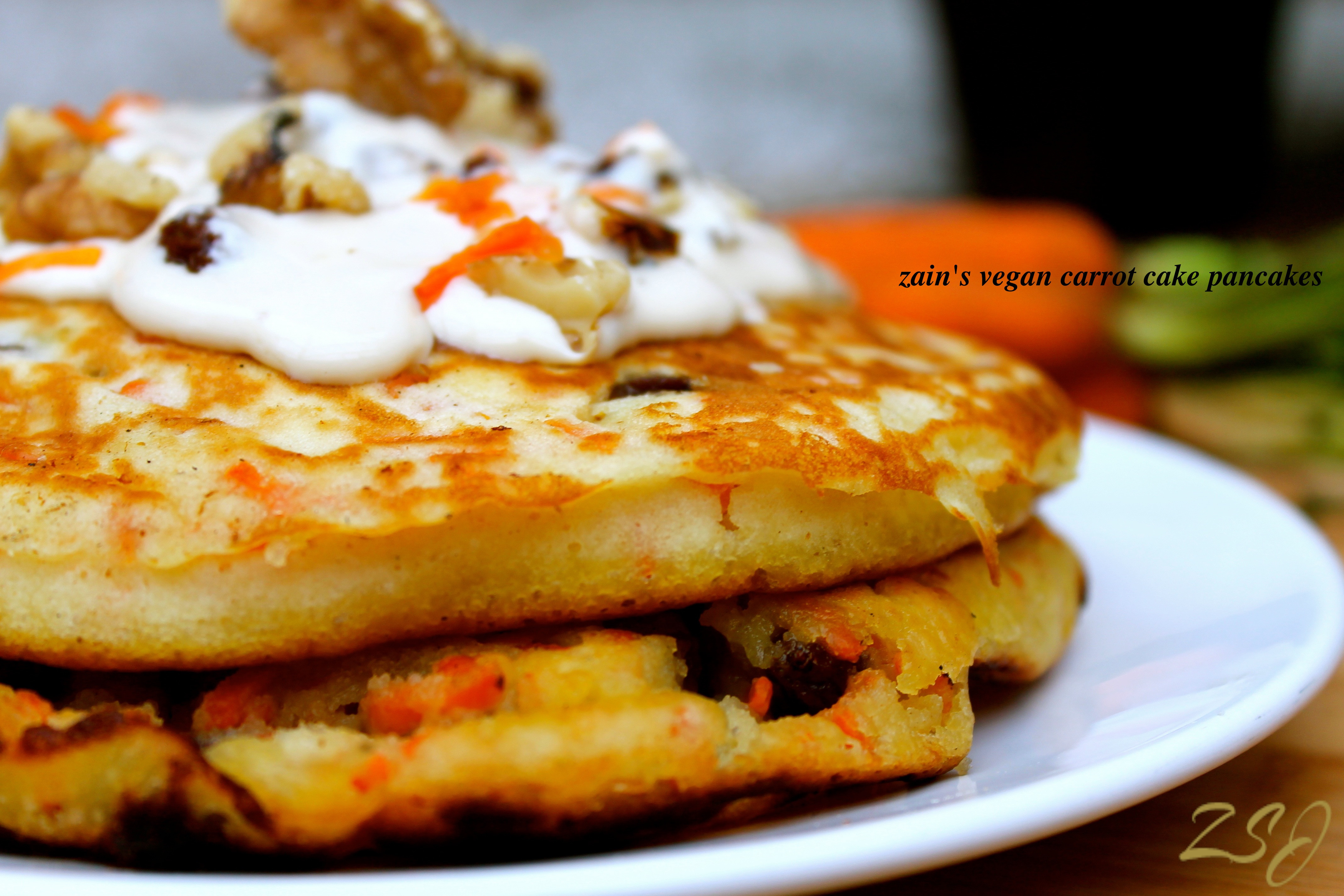 Vegan Carrot Cake Pancakes
 Zain’s Vegan Carrot Cake Pancakes Zain Jamal