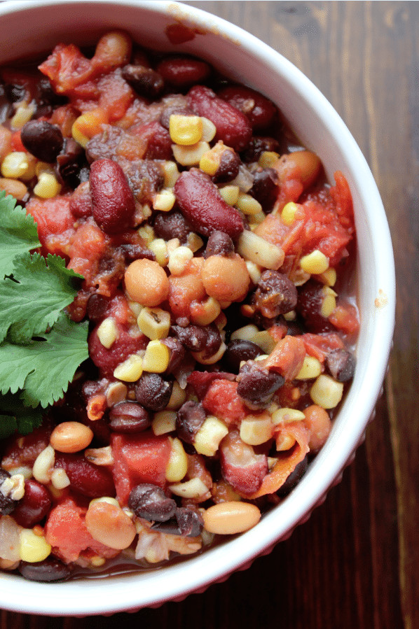 Vegan Chili Recipes Crock Pot
 Crock Pot Ve arian Three Bean Chili