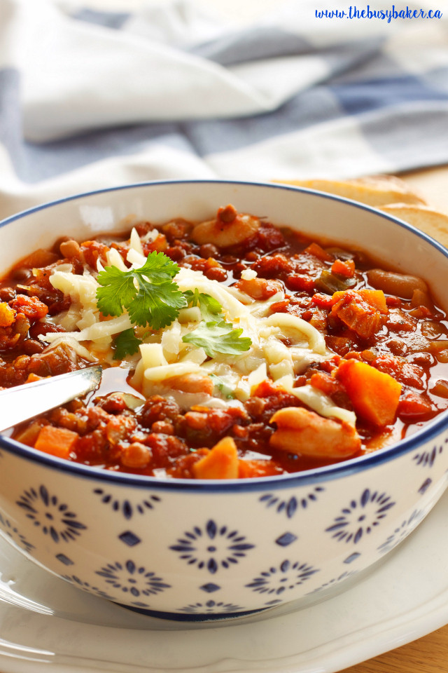 Vegan Chili Recipes Crock Pot
 Crock Pot Ve arian Chili Slow Cooker The Busy Baker